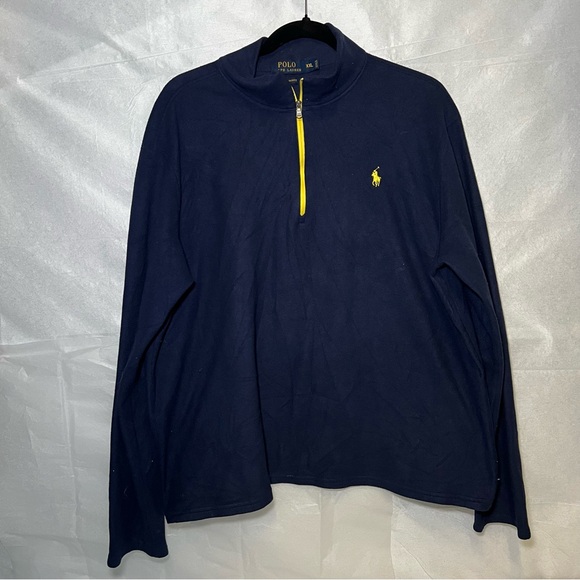 Polo Ralph Lauren Performance Quarter-Zip Sweater navy blue men’s XXL - Picture 2 of 9